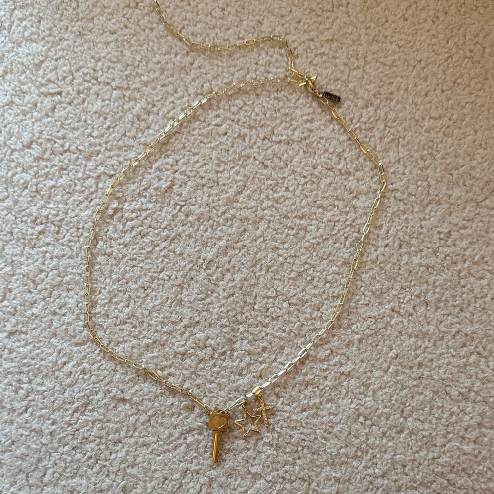 Farrah B Jewelry Gold Charm Necklace
